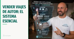 Joseba Zarraga explicando el sistema para vender viajes de autor